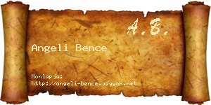 Angeli Bence névjegykártya